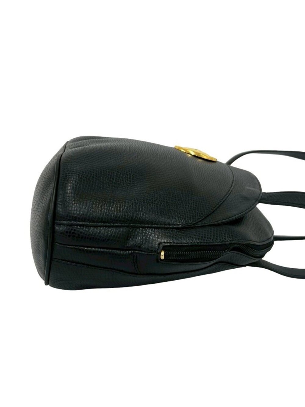 Dior Vintage CD Logo Leather Tote Shoulder Bag Black - Picture 6 of 10